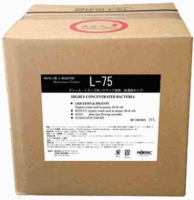エムアイオージャパン　L-75(4L/20L)　グリストラップ用バイオ製剤