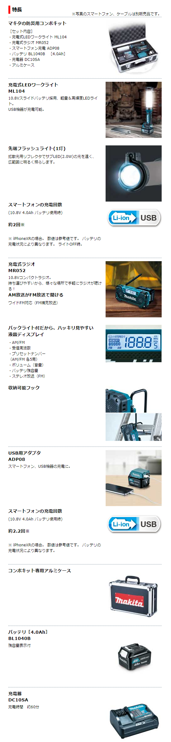 マキタ 防災用コンボキット CK1008｜[銀のモップ]業務用清掃用品、掃除