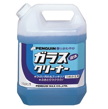 ペンギン 鏡・ガラスの汚れ落としに　ガラスクリーナー 4L×4本