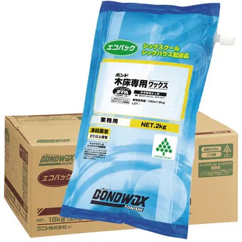 コニシ 木床専用ワックス エコパック 2kg×9袋（密着不良床専用）