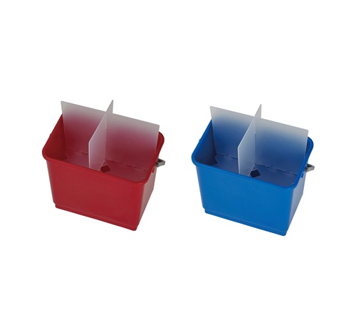 テラモト　仕切付きバケツ ミニ（青/赤)