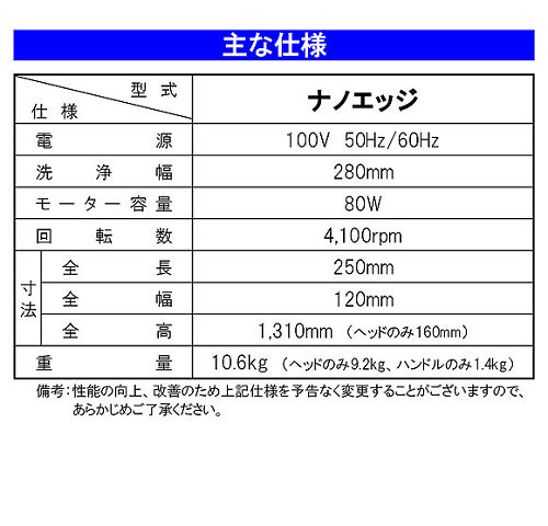 蔵王産業 ナノエッジⅡ(ハードフロア洗浄用 超小型振動 蔵王産業 ナノエッジⅡ(ハードフロア洗浄用 超小型振動