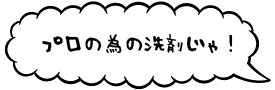 プロのための洗剤じゃ！